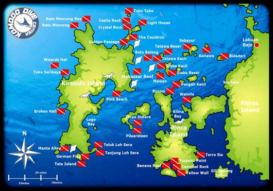 Komodo Dive Map