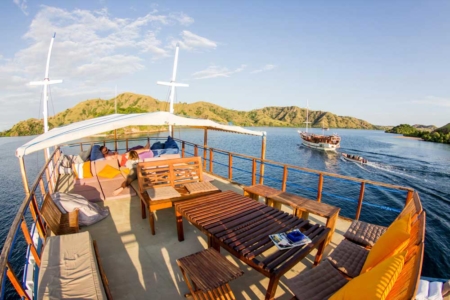 Sundeck of our Komodo liveaboard