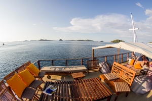 Sundeck of our Komodo Liveaboard