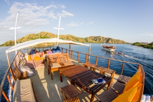 Sonnendeck unseres Liveaboards